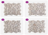 Mosaic Tiles Cream 30 x 30 cm Marble 42033527