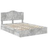 Storage Bed Concrete Grey 150 x 200 cm Engineered Wood 3413495