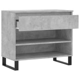 Shoe Cabinet Concrete Grey 70x36x60 cm Engineered Wood 831448