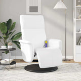 Massage Recliner Chair White 71 x 90 x 105 cm Faux Leather 42018598