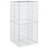 Gabion Basket with Cover 100x100x200 cm Galvanised Iron 3295225