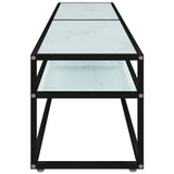 TV Cabinet White Marble 180x40x40.5 cm Tempered Glass 331724