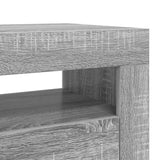 TV Cabinet with LED Lights Grey Sonoma 120x35x40 cm 815688