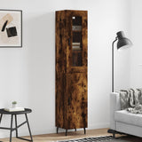 Highboard Smoked Oak 34,5x34x180 cm Engineered Wood 3199190