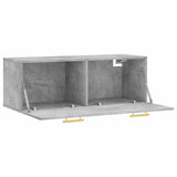 Wall Cabinet Concrete Grey 100x36.5x35 cm Engineered Wood 830120