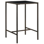 5 Piece Garden Bar Set Poly Rattan Brown 3064839