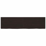 Table Top Dark Brown 220x60x cm Treated Solid Wood Oak 3156469