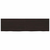 Table Top Dark Brown 220x60x cm Treated Solid Wood Oak 3156469