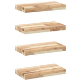 Floating Shelves 4 pcs 40x20x4 cm Untreated Solid Wood Acacia 3279418