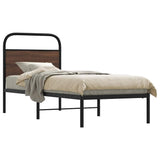 Bed Frame Without Mattress 75x190 cm Small Single Brown Oak Engineered Wood 4100297