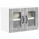 Wall Glass Cabinet LUCCA 2 pcs Concrete Grey 60 x 31 x 40 cm 884972