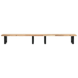 Basin Shelf Wall Mounted Steel and Solid Wood Acacia 3302677