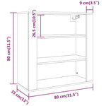 ZNTS Wall Cabinet White 80x33x80 cm Engineered Wood 816592