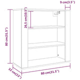 ZNTS Wall Cabinet White 80x33x80 cm Engineered Wood 816592