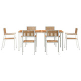 Garden Dining Set 7 pcs Brown Solid teak wood 3334802