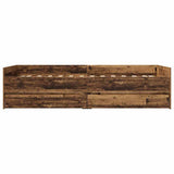 Bed Frame with Drawer Old Wood 90 x 200 cm Solid Pine Wood 3403204