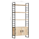 4-Tier Bookcase 80x30x180 cm Solid Mango Wood 284421
