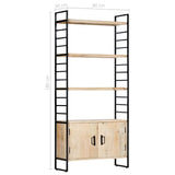 4-Tier Bookcase 80x30x180 cm Solid Mango Wood 284421