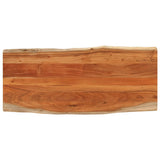 Table Top 140x60x2.5 cm Rectangular Solid Wood Acacia Live Edge 370625