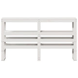 Headboard with Shelves White 160 cm Solid Wood Pine 850879