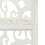 Room Divider 3 Panels White Solid Wood Paulownia 358734