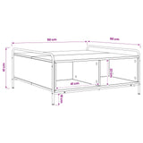 Coffee Table Artisan Oak 90 x 90 x 41 cm Engineered Wood 8013607