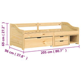 Day Bed with 3 Drawers without Mattress "IRUN" 90x200 cm 3185213