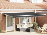 Awning Replacement Fabric Anthracite 4 x 2 m Polyester 42000417