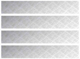 Stair Tread Rectangular 4 pcs Silver 90 x 20 cm Aluminium 4104264