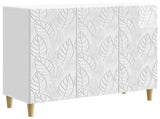 Sideboard High Gloss White 89 x 34.5 x 80 cm Engineered Wood 895109