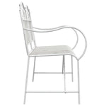 Garden Bench White 104 x 54 x 93cm Steel 42008118