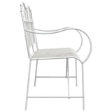 Garden Bench White 104 x 54 x 93cm Steel 42008118