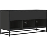 TV Cabinet Black 100x35x50 cm Engineered Wood and Metal 848829
