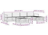 Outdoor Sofa Set 6 pcs Natural 3374674