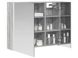 Bathroom Mirror Cabinet Grey Sonoma 63.5 x 15.5 x 70 cm 889244