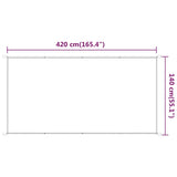 Vertical Awning White 140x420 cm Oxford Fabric 148166