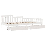 Daybed with Drawers without Mattress White 80x200 cm Solid Wood 3302099