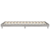 Bed Frame without Mattress Grey Sonoma 75x190 cm Small Single Engineered Wood 832315