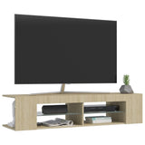 TV Cabinet with LED Lights Sonoma Oak 135x39x30 cm 804232
