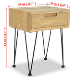 Bedside Cabinet 40x30x50 cm Solid Teak 244576