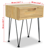 Bedside Cabinet 40x30x50 cm Solid Teak 244576