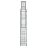 Arched Gabion Baskets 9 pcs 400x30x180/200 cm Galvanised Iron 3146925