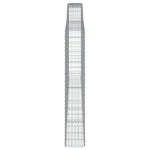 Arched Gabion Baskets 6 pcs 400x30x180/200 cm Galvanised Iron 3146922