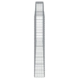 Arched Gabion Baskets 6 pcs 400x30x180/200 cm Galvanised Iron 3146922
