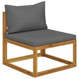 6 Piece Garden Lounge Set with Cushions Solid Wood Acacia 3098663