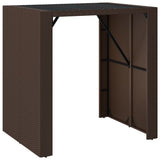 5 Piece Garden Bar Set with Cushions Brown Poly Rattan 3203941