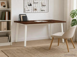 120 x 70 x 75 cm Solid Acacia Wood Dark Brown and White 937594