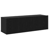 TV Cabinet Set 8 pcs Black Oak Engineered Wood 3332528