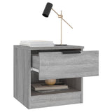 Bedside Cabinets 2 pcs Grey Sonoma Engineered Wood 817048