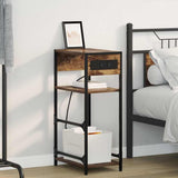 Bedside Cabinet Smoked Oak 40 x 27 x 76 cm Engineered Wood 859572